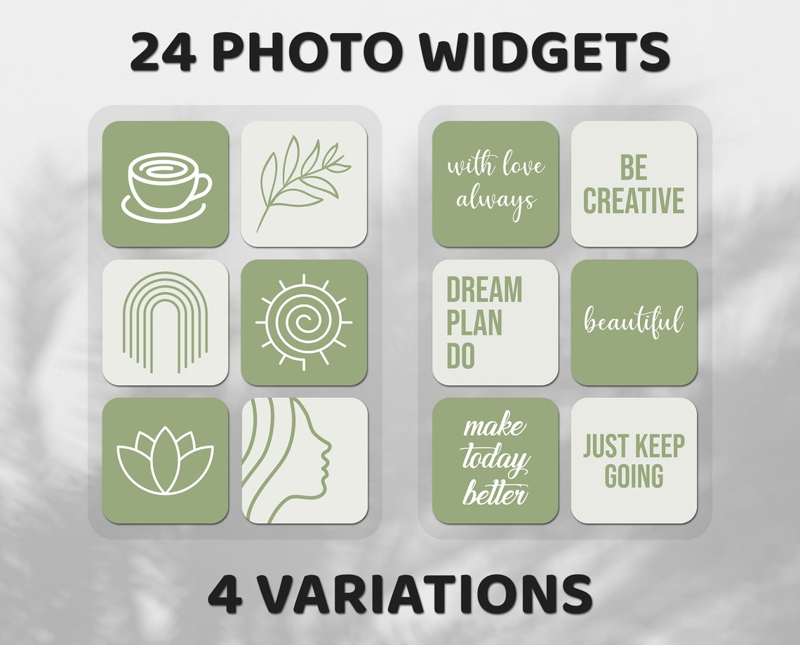 Sage Green App Icons Iphone Theme Pack Cottagecore Etsy