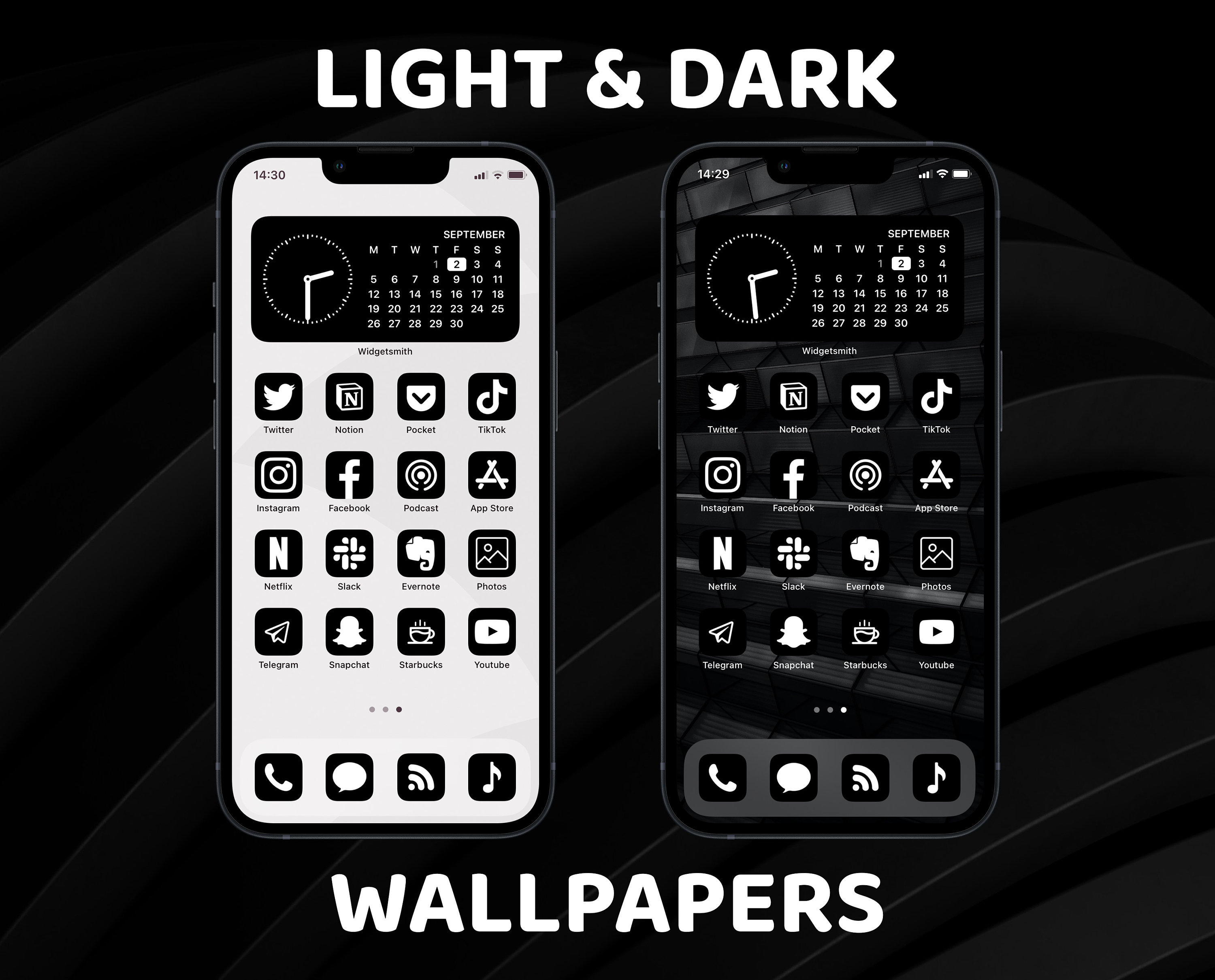 Ios Icons Black Iphone Theme Pack Black and White App Icons Etsy