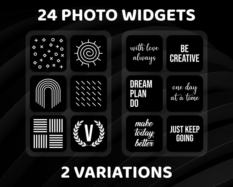 Ios Icons Black Iphone Theme Pack Black and White App Icons Etsy