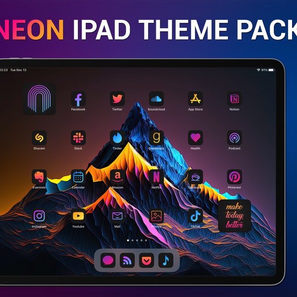 covers app on iphone Ios Icons Neon, iPad Theme Pack, Aesthetic App Icons, Neon Art Covers, Widget Quotes, Light & Dark Wallpaper, Custom iPad Home Screen
