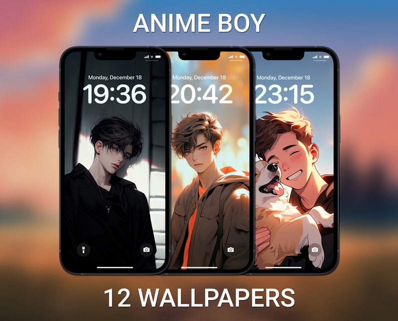 Anime Boy Wallpapers, iPhone Lock Screen, Cartoon Style Wallpaper, Anime Art Background, Custom Home Screen image 1