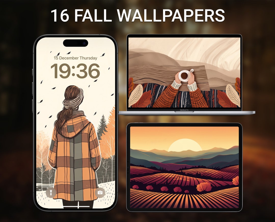 Cosy Fall Wallpaper Pack voor iPhone en desktop (digitale download) - Etsy  België, image size:1080x871