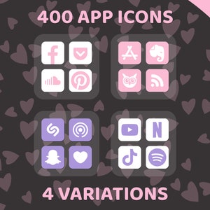 Pink App Icons, iPhone Theme Pack, Aesthetic Pink Rose Icons, Art Widgets, Light & Dark Wallpapers, Personalized iPhone Home Screen image 2