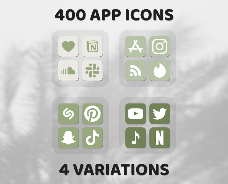 Sage Green Aesthetic App Icons Ios 15 Ipad Theme Pack Etsy