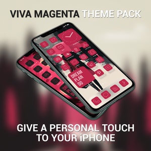 Viva Magenta App Icons, iPhone Theme Pack, Aesthetic App Icons, Art ...
