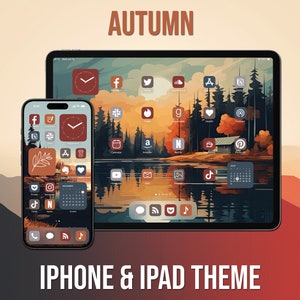 App Icons Fall, iPhone and iPad Theme, Neutral Aesthetic, Fall Widget Art, Autumn Wallpapers, Custom Home Screen