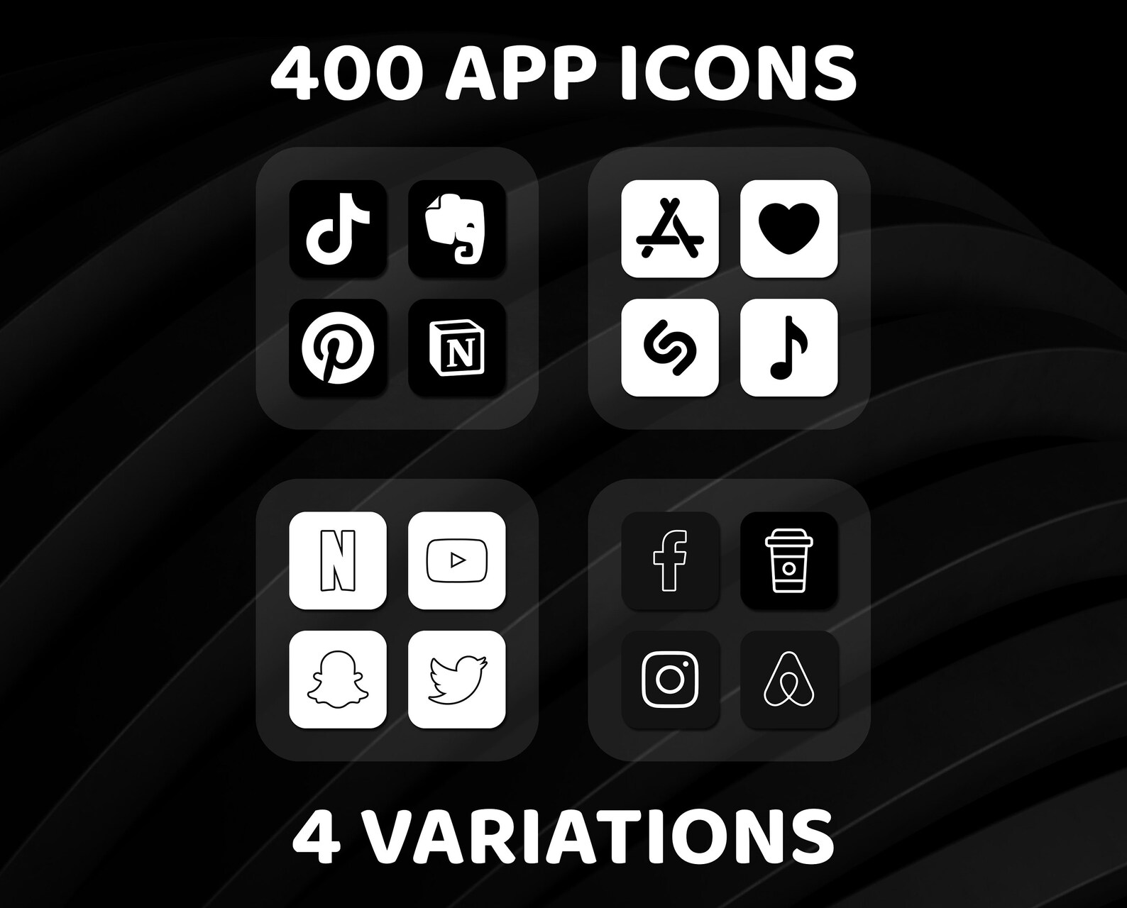 Ios Icons Black Iphone Theme Pack Black and White App Icons Etsy