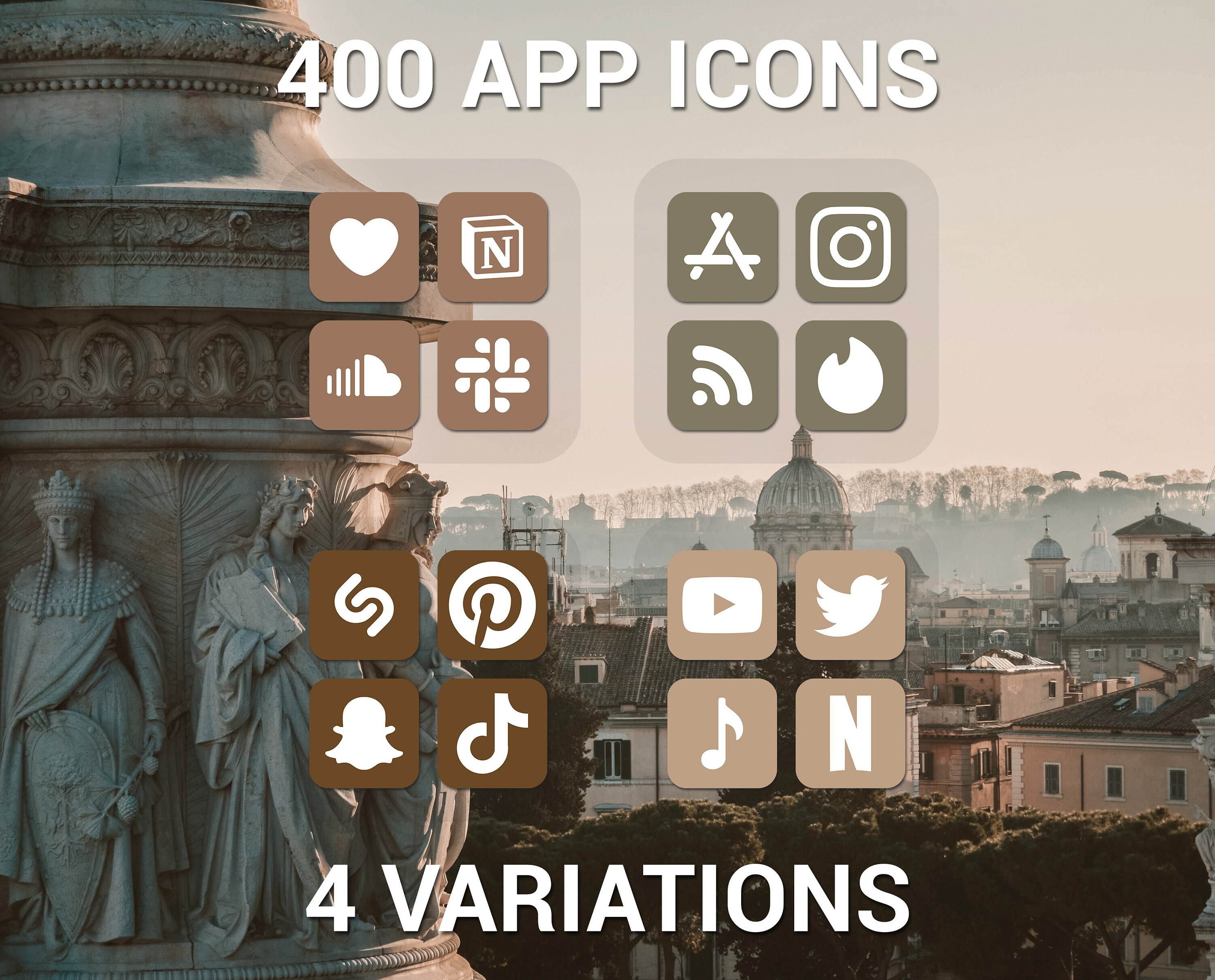 Light Academia App Icons Ios 15 Theme Pack Includes Boho App Etsy