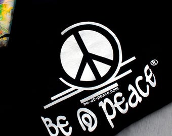 Graphic Tee Festival Clothing | Peace Sign Shirt | Retro Hippie Unisex T-Shirt | Black
