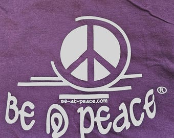 Graphic Tee Festival Clothing | Peace Sign Shirt | Retro Hippie Unisex T-Shirt | Eggplant