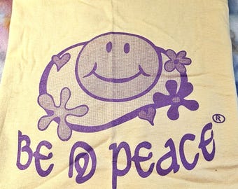 Graphic Tee Festival Clothing | Cartoon Smiley Face Shirt | Retro Hippie Unisex T-Shirt | Honey