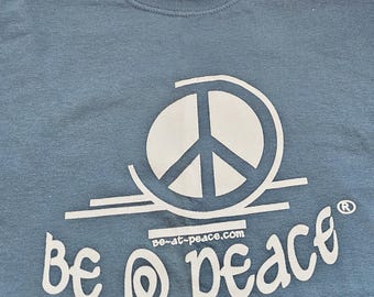 Graphic Tee Festival Clothing | Peace Sign Shirt | Retro Hippie Unisex T-Shirt | Indigo