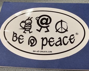 Sticker | Peace Cartoon Design |  Mindful Minimalist Vinyl Decal
