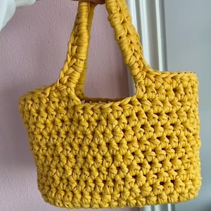 LISBON BAG Crochet | Written pattern (English) | chunky crochet bag | t-shirt yarn bag