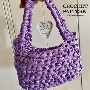 Satin Ribbon crochet bag | written pattern | crochet | Handmade small bag | pdf pattern