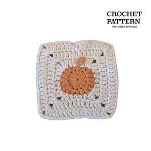 Häkelanleitung Kürbis-Granny Square | Schriftliche Anleitung (Englisch) | Granny Square-Anleitung | PDF | Kürbis-Granny Square | Sofort-Download