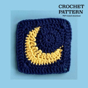 Crochet pattern MOON granny square | Written pattern (English) | Granny square pattern | PDF | Moon granny square | instant download