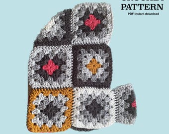 Granny square BALACLAVA | Crochet | Written pattern (English)