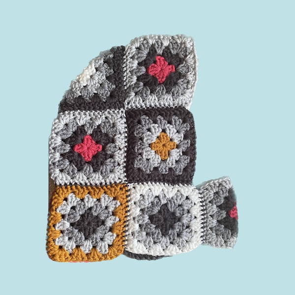 Granny square BALACLAVA | Crochet | Written pattern (English)