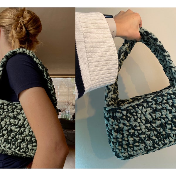 SAC NEW YORK Crochet | Modèle écrit (anglais) option une poignée/deux poignées