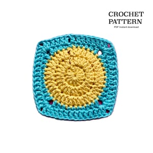 Crochet pattern CIRCLE granny square | Written pattern (English) | Granny square pattern | PDF | Circle granny square | instant download