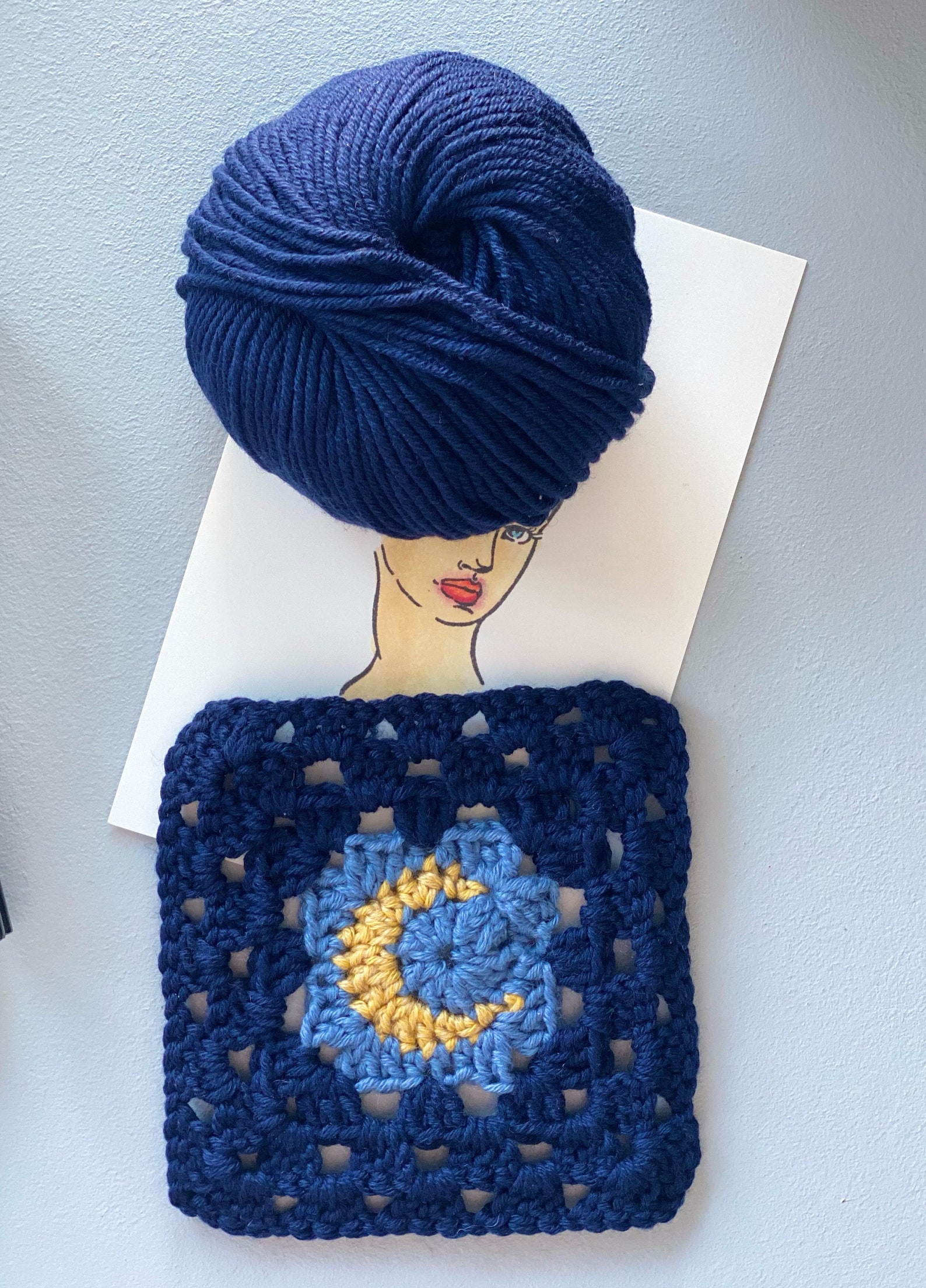 MOON Granny Square Written Pattern CROCHET english Etsy