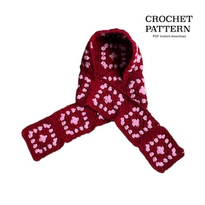 Hooded scarf pattern | granny square | snood crochet written pattern | Balaclava | One size | English