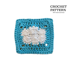 Crochet pattern CLOUD | Written pattern (English) crochet | Granny square pattern | PDF | Flower granny square