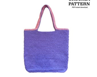 Crochet pattern TOTE BAG | Written pattern (English) crochet bag pattern | easy crochet bag | PDF | crochet tote bag