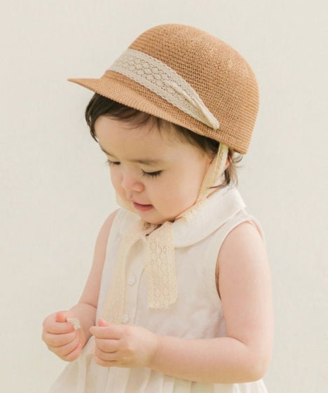 Toddler Straw Hat Lace Straw Hat Sun Hat Beach Hat Baby Etsy