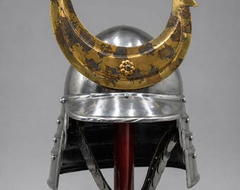 Samuraihelm stalen pantser 18 gauge, middeleeuwse ridderhelm, cosplayhelm voor mannen, LARP-kostuum, Halloween-pantser