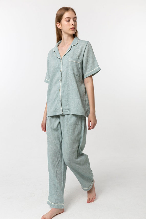 100% Cotton Short Sleeve Pajama Set 