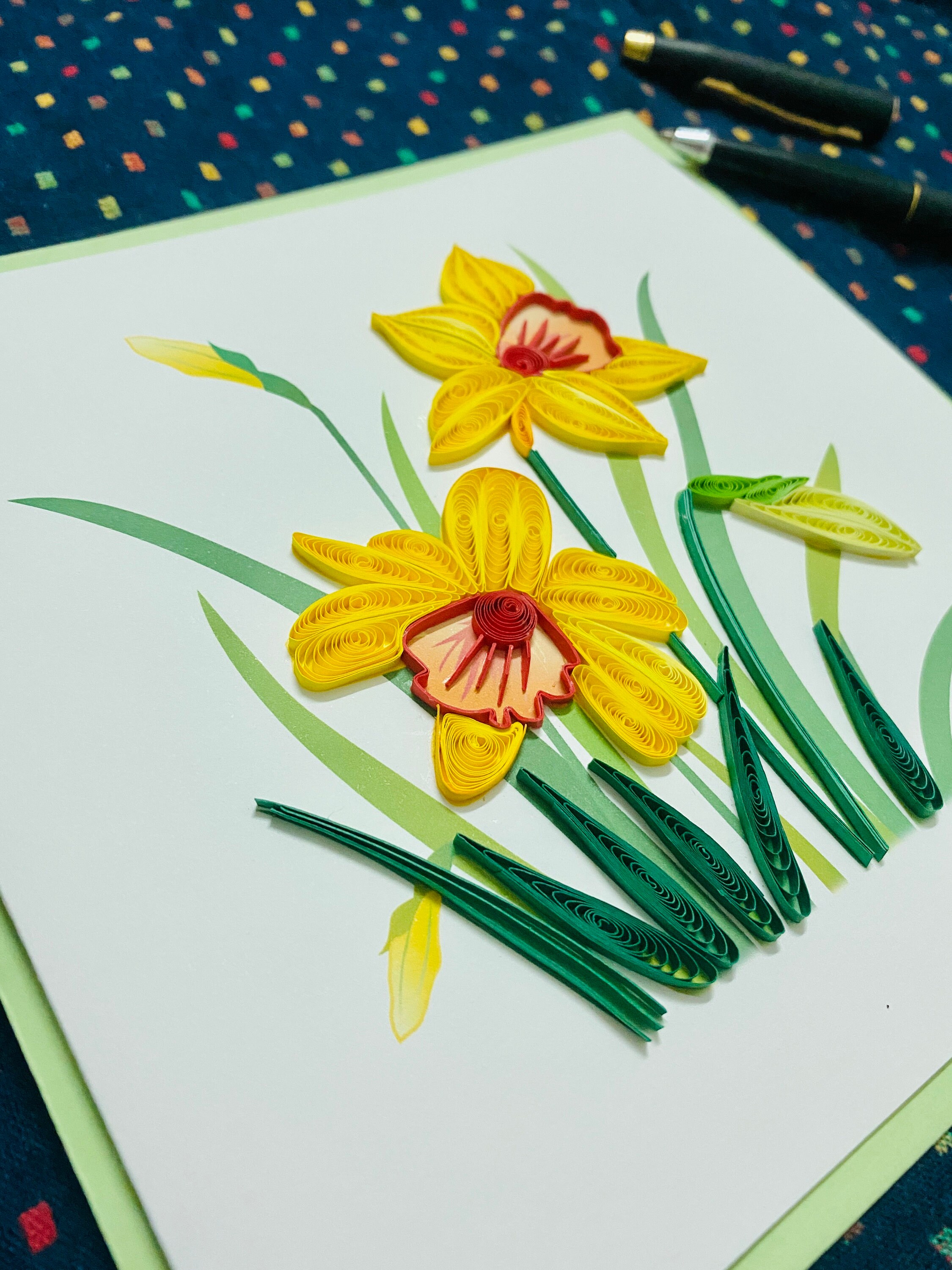 Quilled Daffodil Flower, Happy Saint David's Day, Flower of Wales