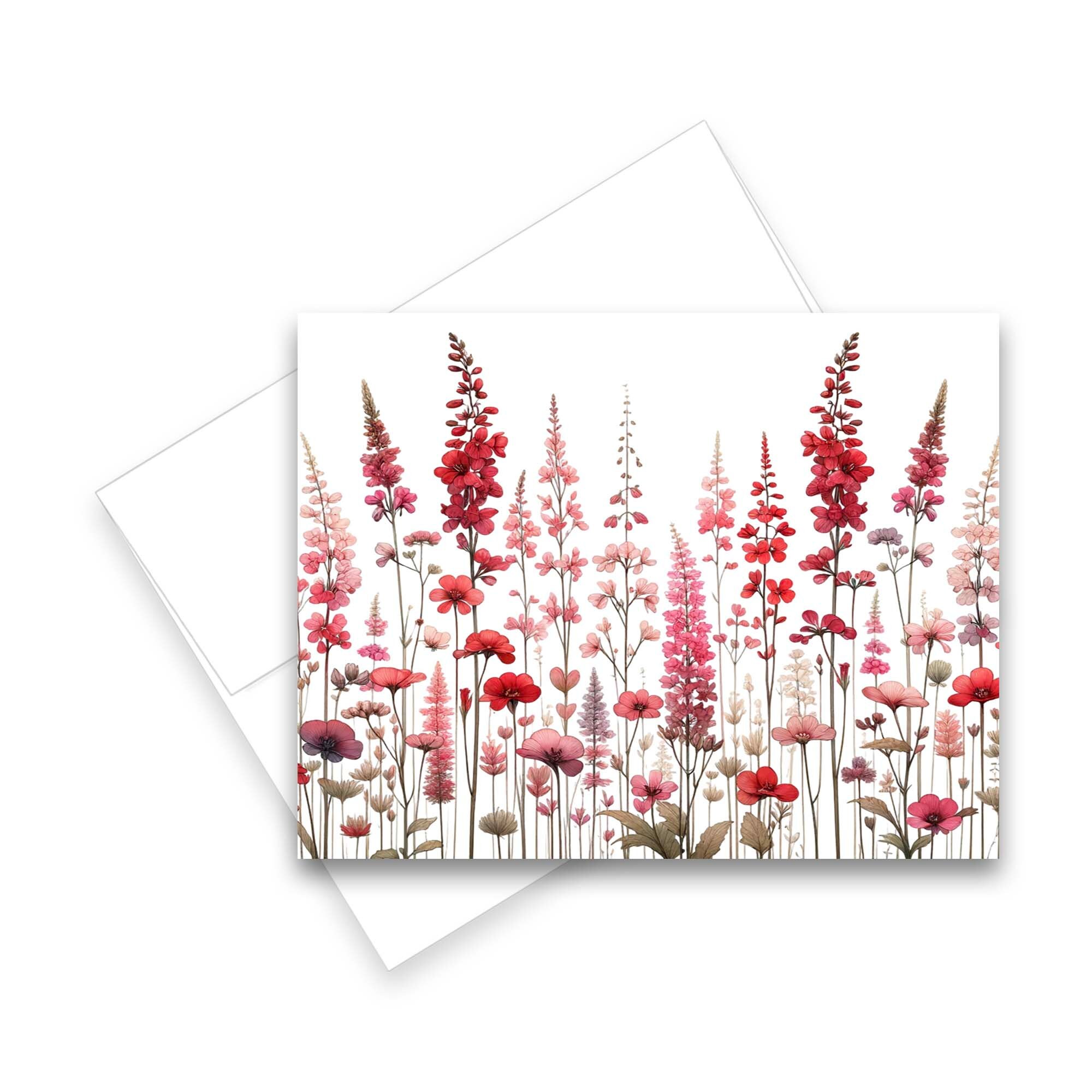 Notecard Set, Assorted Wild Flower Greeting Cards, Floral Stationery ...