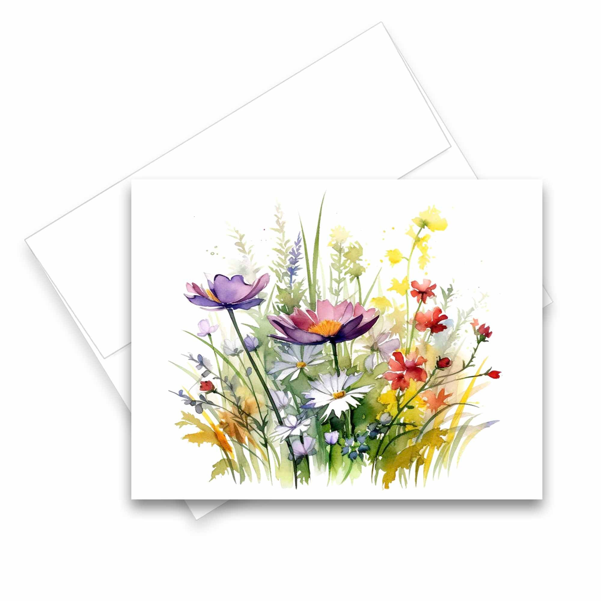 Note Card Flower Set, Wild Flower Cards, Note Card Pack, Assorted Cards