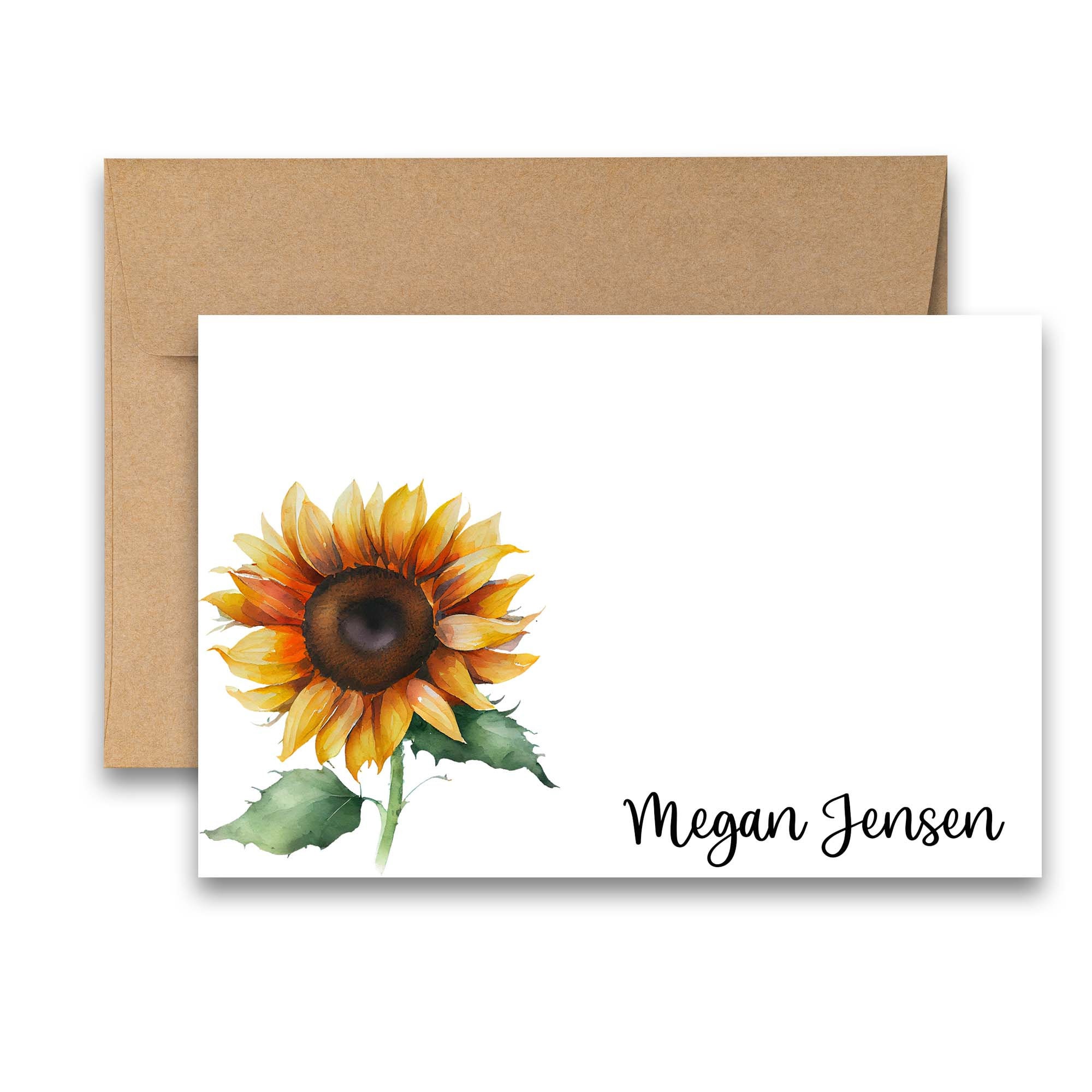 Personalized Note Cards, 4x6 Assorted Cards, Set of 12, Sunflower Card ...