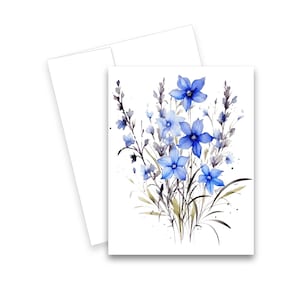 Blank note card set, Wildflower Cards, Greeting card set, notecard set, cute flower cards, all occasion card, watercolor note card