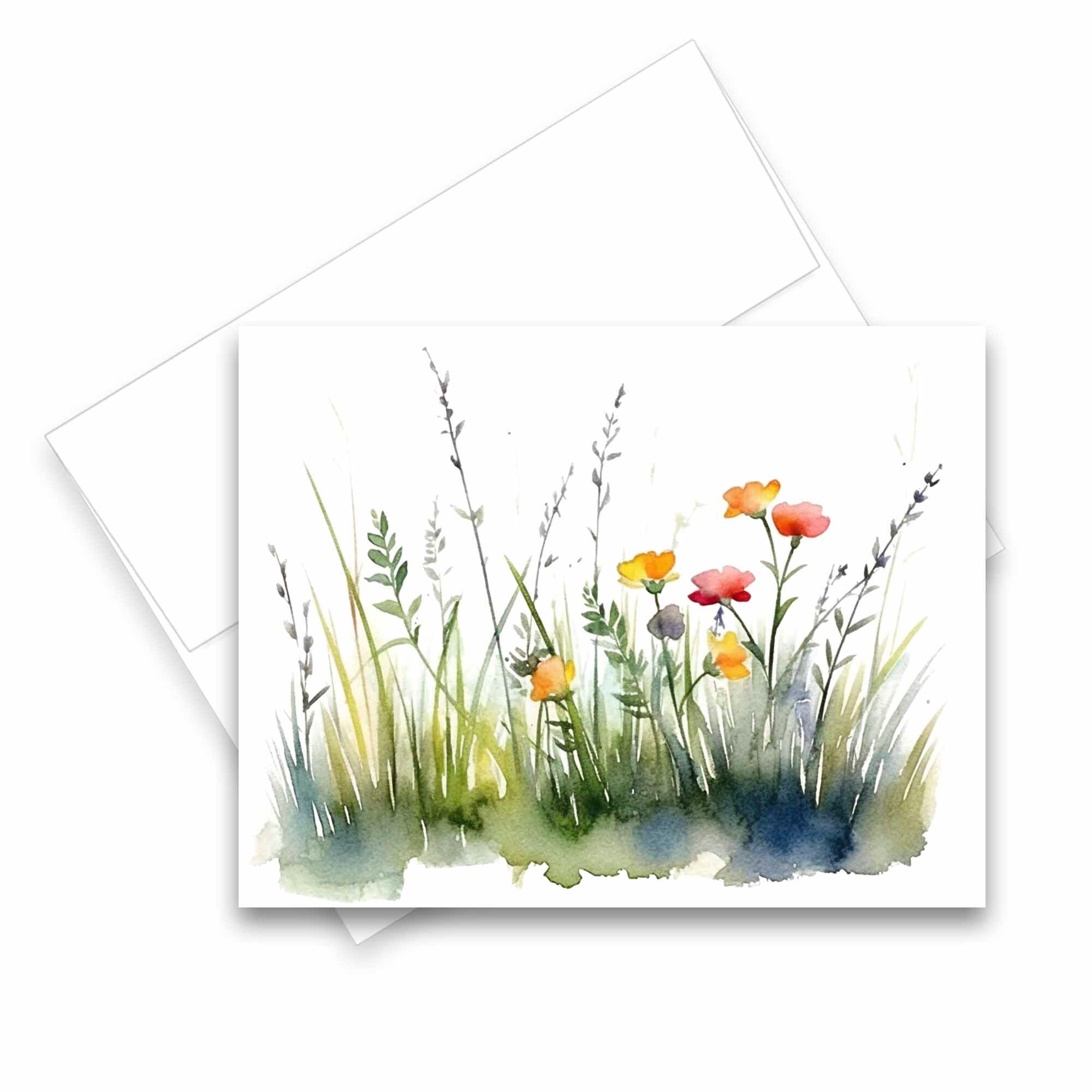 Note Card Flower Set, Wild Flower Cards, Note Card Pack, Assorted Cards