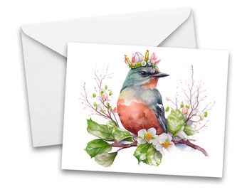 NOTECARDS, Watercolor Bird Greeting Cards - Stationery, thank you cards, note cards, blank notecard, birthday cards, card set