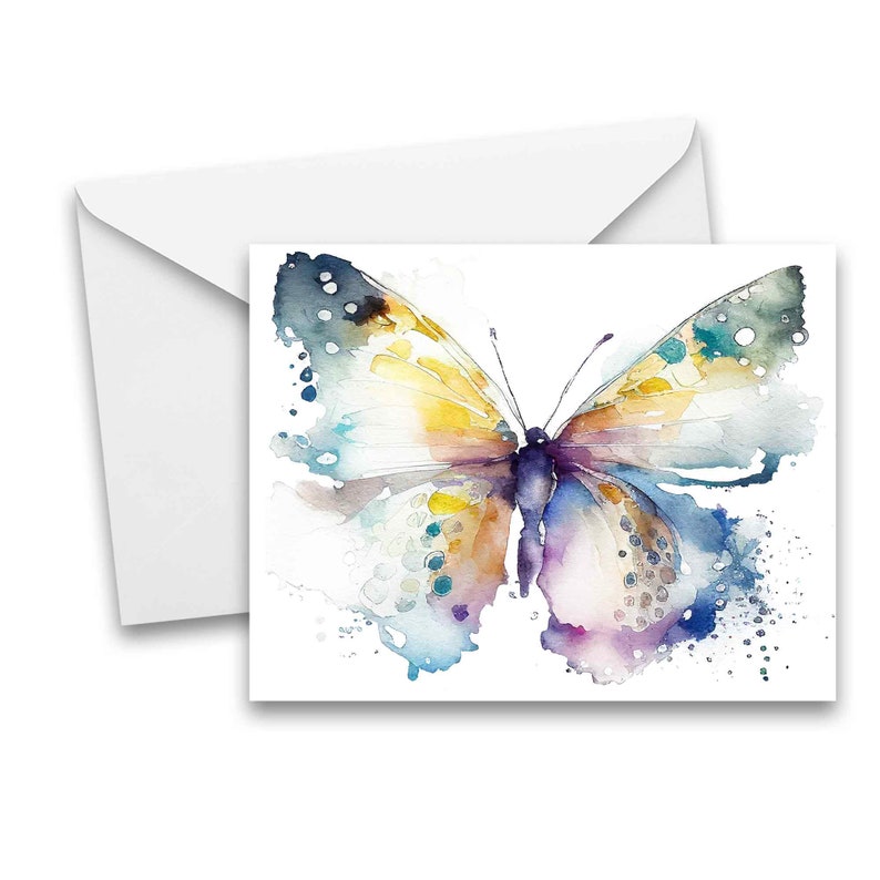 Butterfly Card Set, Blank Note Card Set All Occasion Cards, Folded ...