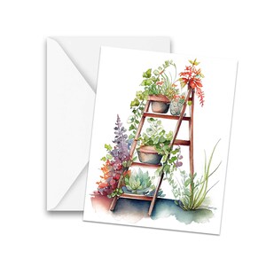 NOTECARDS, Watercolor Succulent Planter Cards, Flower Stationery, thank you card, Blank note cards, birthday cards, card set, Greeting cards