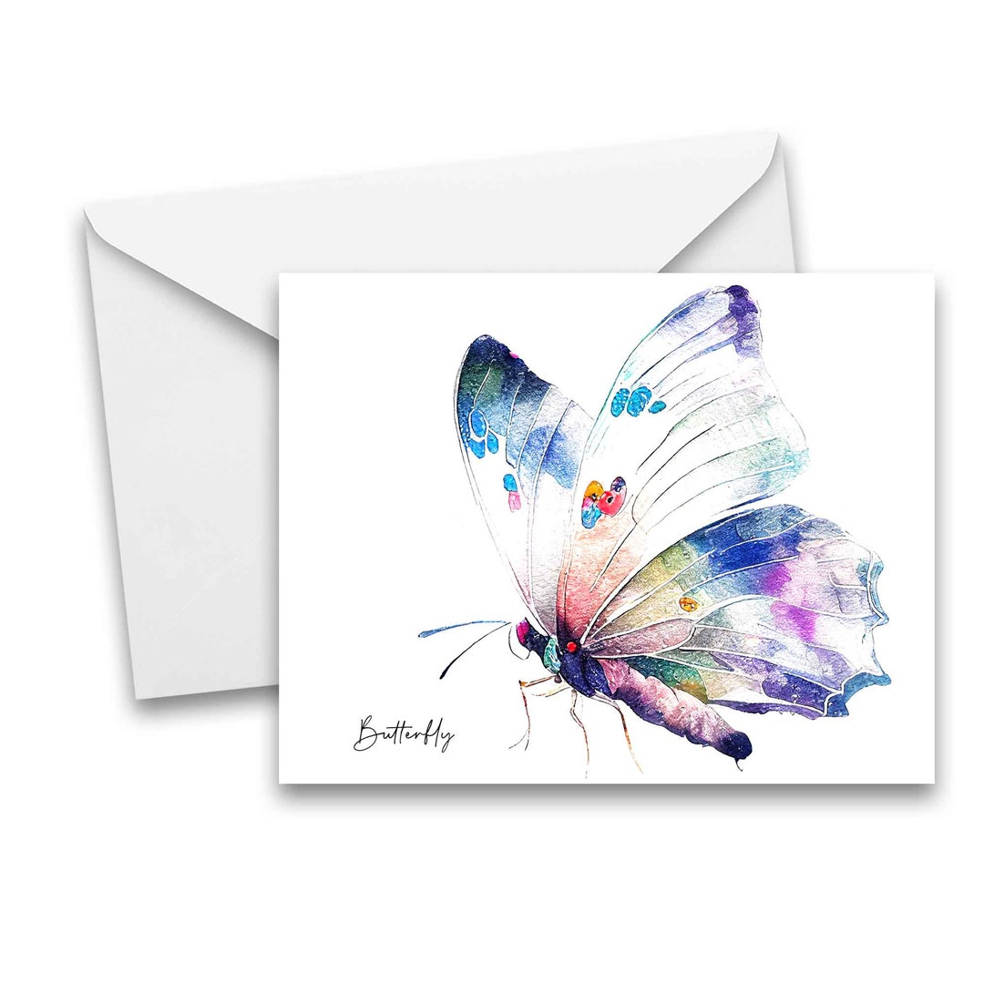Butterfly Card Set, Blank Note Card Set All Occasion Cards, Folded ...