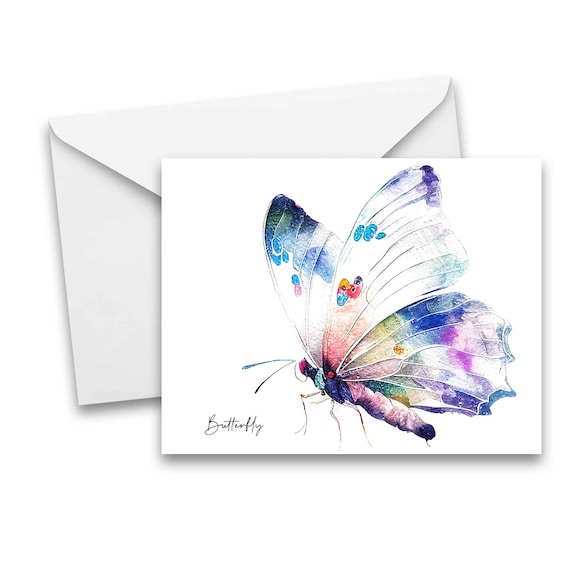 Butterfly Watercolor Note Card Butterfly Watercolor Note Card