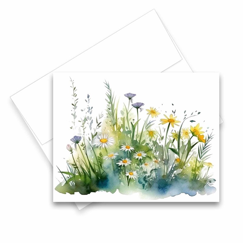 Note Card Flower Set, Wild Flower Cards, Note Card Pack, Assorted Cards ...