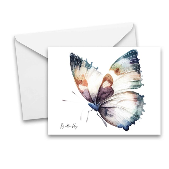 Butterfly Watercolor Note Card Butterfly Watercolor Note Card
