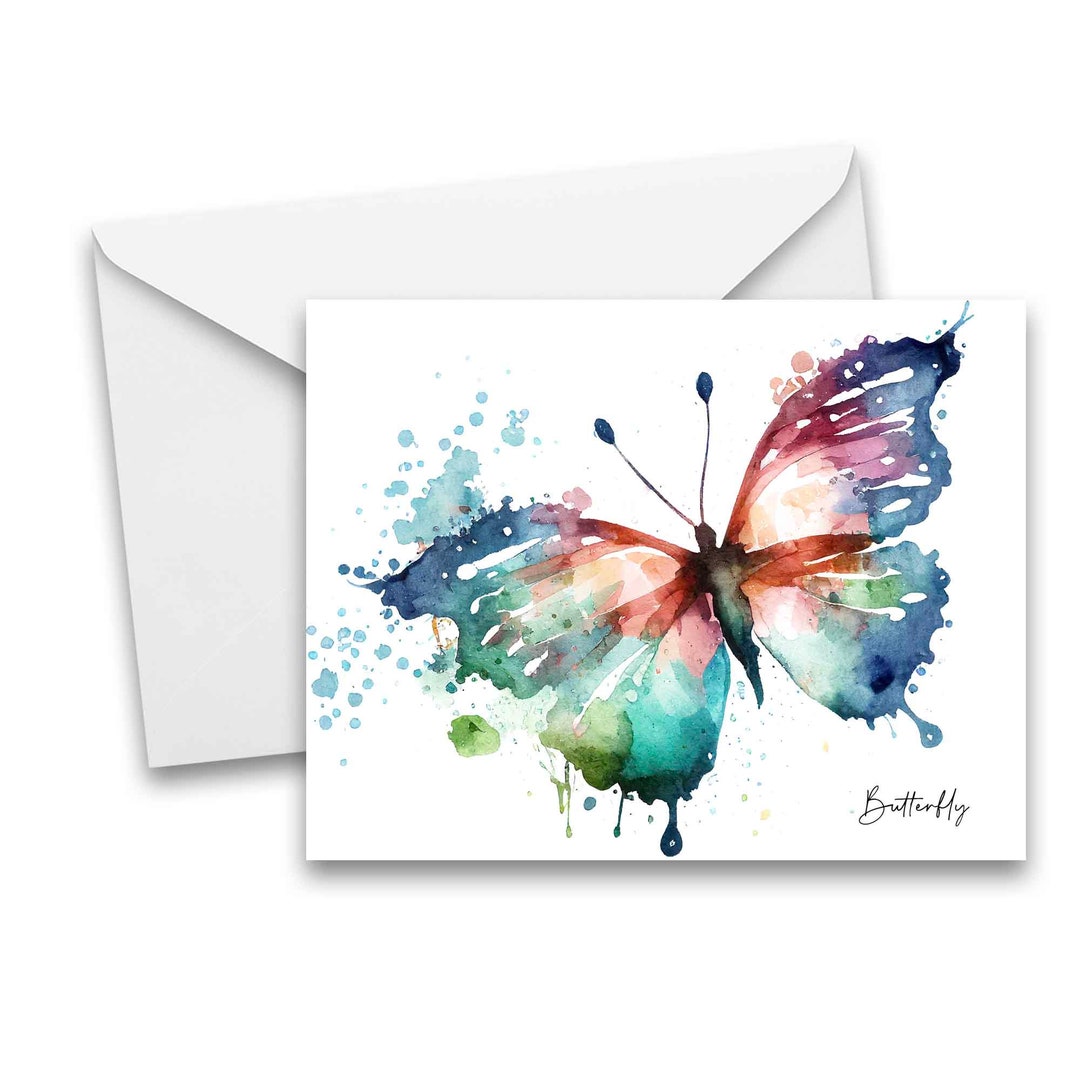 Butterfly Card Set, Blank Note Card Set All Occasion Cards, Folded ...