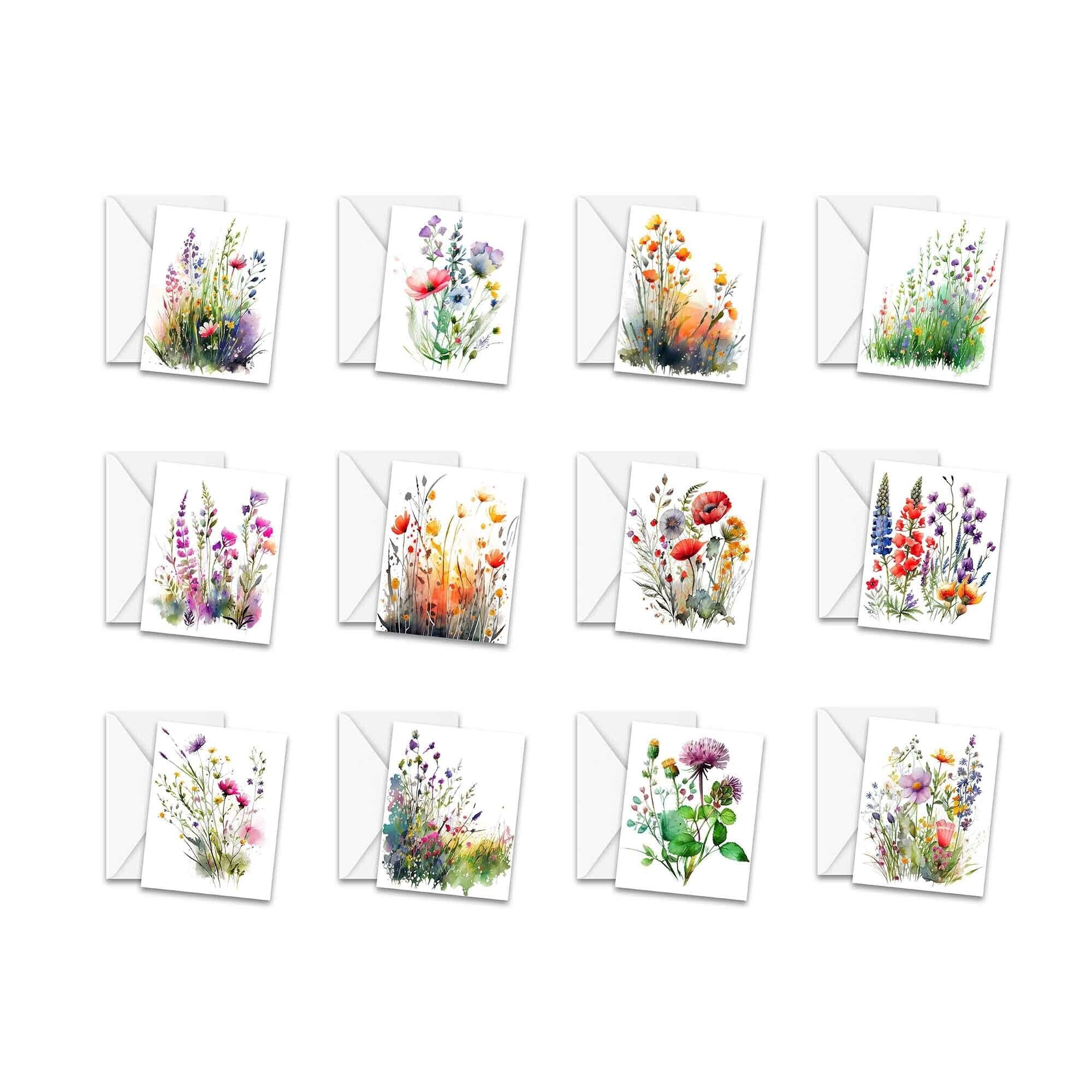 Mini Note Cards Mini Notecards Assorted Color Tri-fold Envelope Mini Note  Cards Mini Note Card Small Blank Cards 20 Blank Notecards 