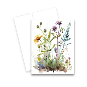 Watercolor card, Flower Notecards, All Occasion Card, Note card with envelopes, greeting card set, Blank note card set, greeting card set