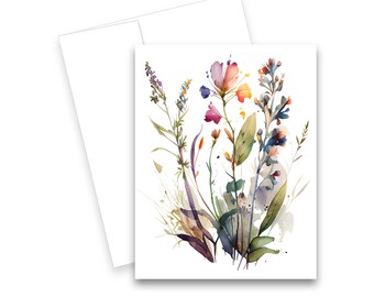Greeting Card Set, WildFlower Cards, Blank notecard set, Card with envelope, Wild Flower cards, Notecards with envelopes, all occasion cards