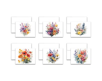 Wildflower Greeting Card Set: Assorted Floral Notecards